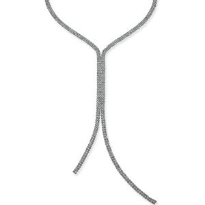 Thalia Sodi  Silver-Tone Rhinestone Lariat Necklac